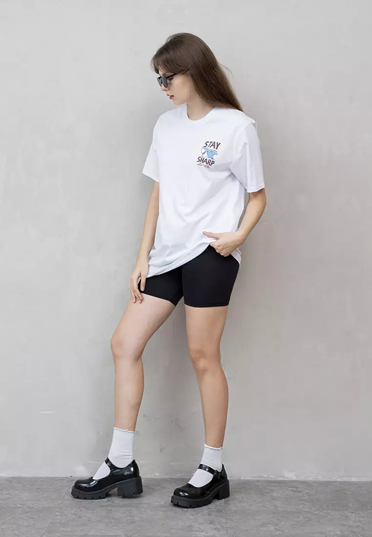 Kaos Putih t shirt polos wanita houseofcuff motif stay sharp