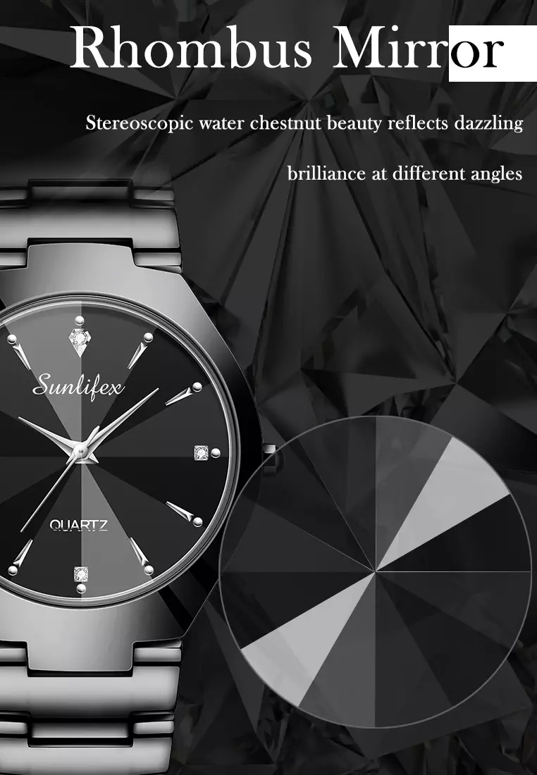 Jam Tangan Pria 9090 Kuarsa Klasik Bisnis Pria Tali Stainless Steel Jam Tangan Cowok Original allblack