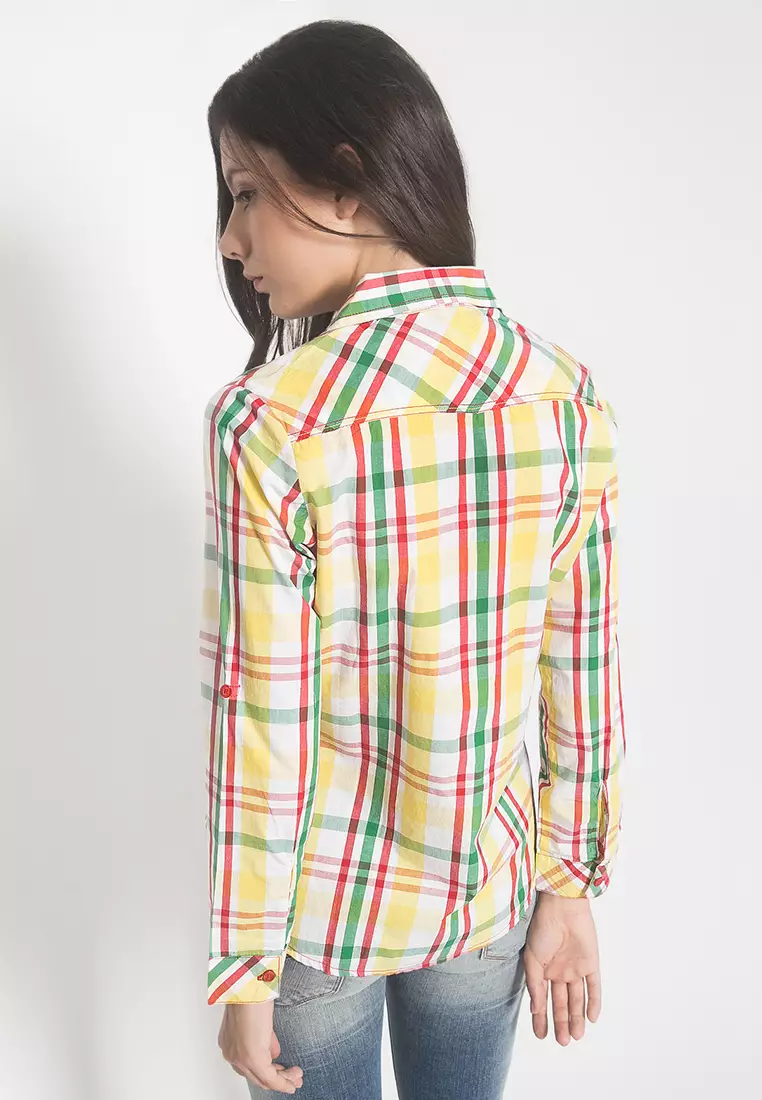 LGS - Kemeja Casual Wanita - Lengan Panjang - Kotak-Kotak - LSH.383.O1247L.463.C L/S