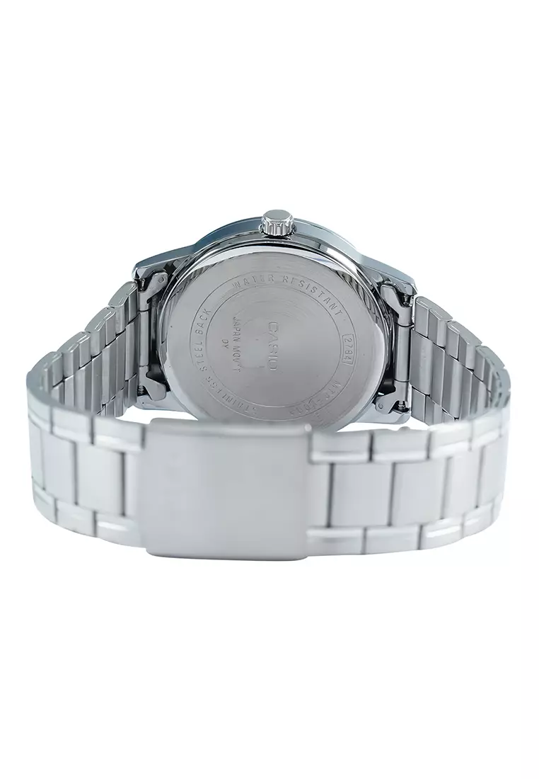 Casio - Jam Tangan Pria - Silver - Stainless Steel - MTP-V002D-7B3
