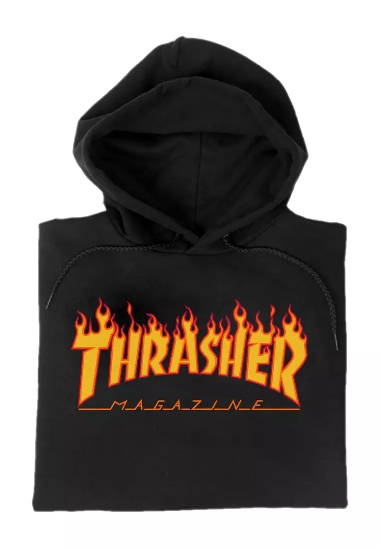 Thrasher black sweatshirt hot sale