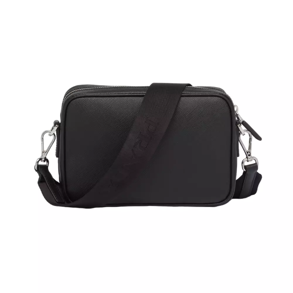 Saffiano Leather Camera Bag Black