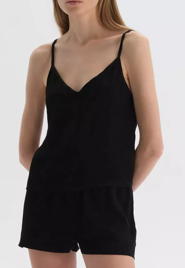 Black Tanktop, Regular Fit, Homewear And Sleepwear for Women