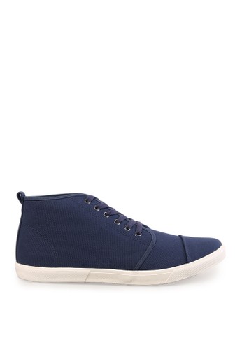 Blue High Top Canvas Sneakers