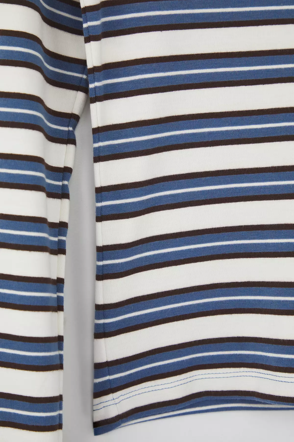 Teen Blue Striped Polo Neck Fitted/Body-Smoothing Knitted Blouse Twoaw26Bz00034