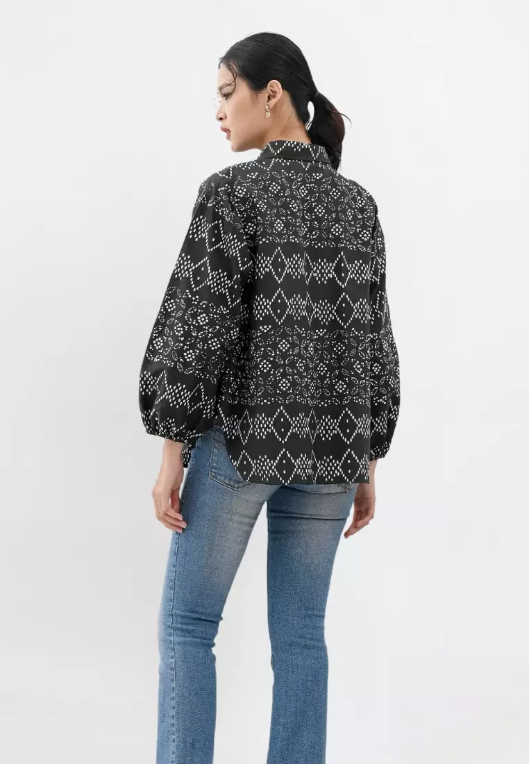 Nayara Blouse Batik Mataya Hijau