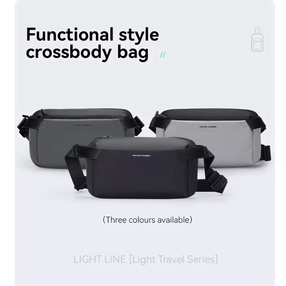 Mark Ryden Tas Selempang Pria Crossbody Sling Bag MR411 - BLACK