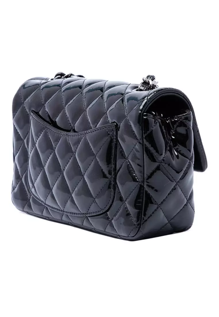 Pre-Loved Chanel Mini Rectangular Classic Patent Single Flap