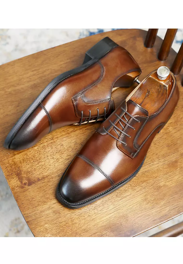 Vintage Leather Cap Toe Business Shoes DS190-11-13
