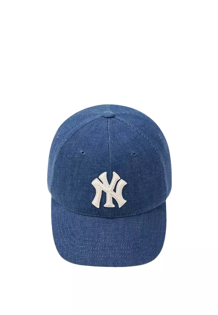 Jual MLB Korea Denim New Structured Ball Cap - NY Indigo