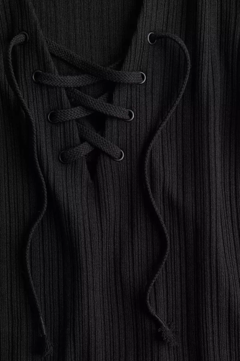 Lacing-detail bodycon dress