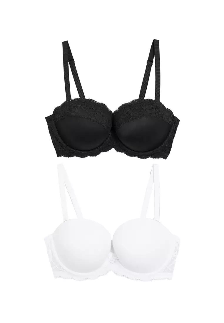 Buy MARKS & SPENCER M&S 2pk Underwired Multiway Push Up Bras A-E - T33/2732  Online