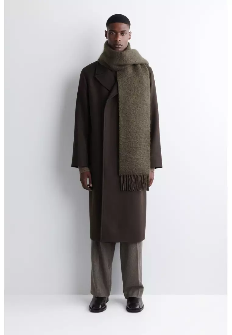 FRINGED MOHAIR SCARF