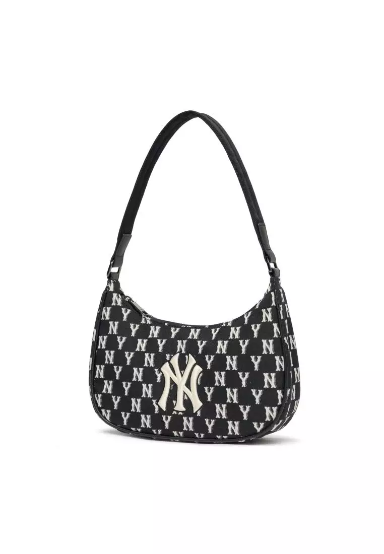 MLB Boston Red Sox Dia Monogram Jacquard Denim Strap Hobo Bag Blue