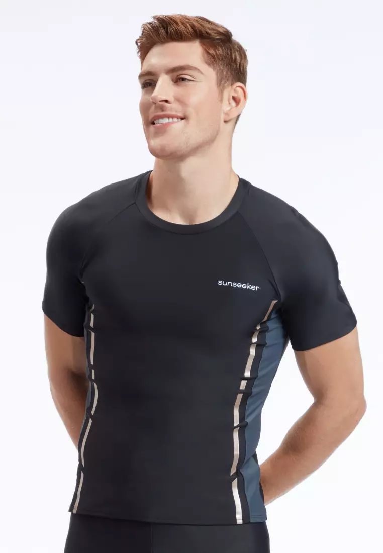 Manner Raglan Black Short Sleeves Rash Guard