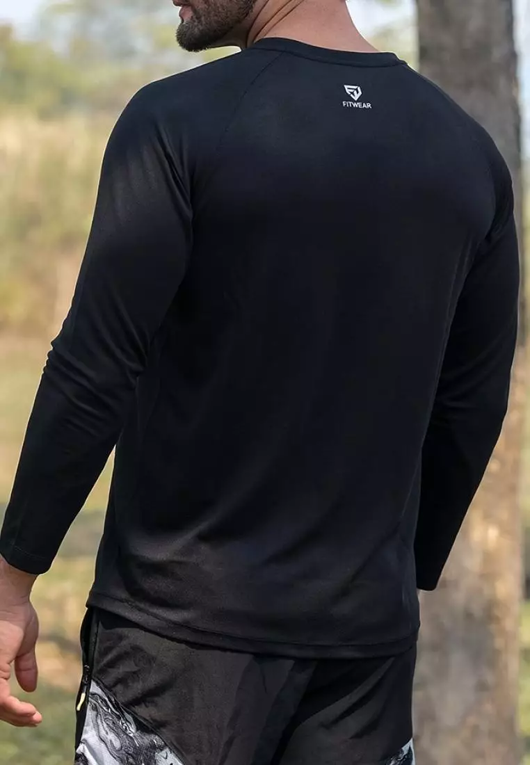 Fitwear - Kaos Olahraga PRIA ARNOLD DRYFIT LONG SLEEVE - BLACK