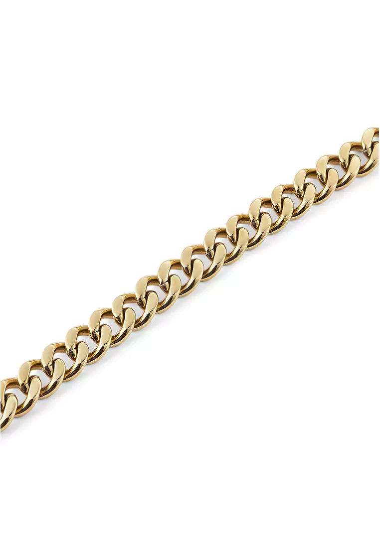 Ellipse Cuban Chain Necklace Gold Unisex Necklace for women and men stainless steel crystal Necklace DW Official Authentic Original