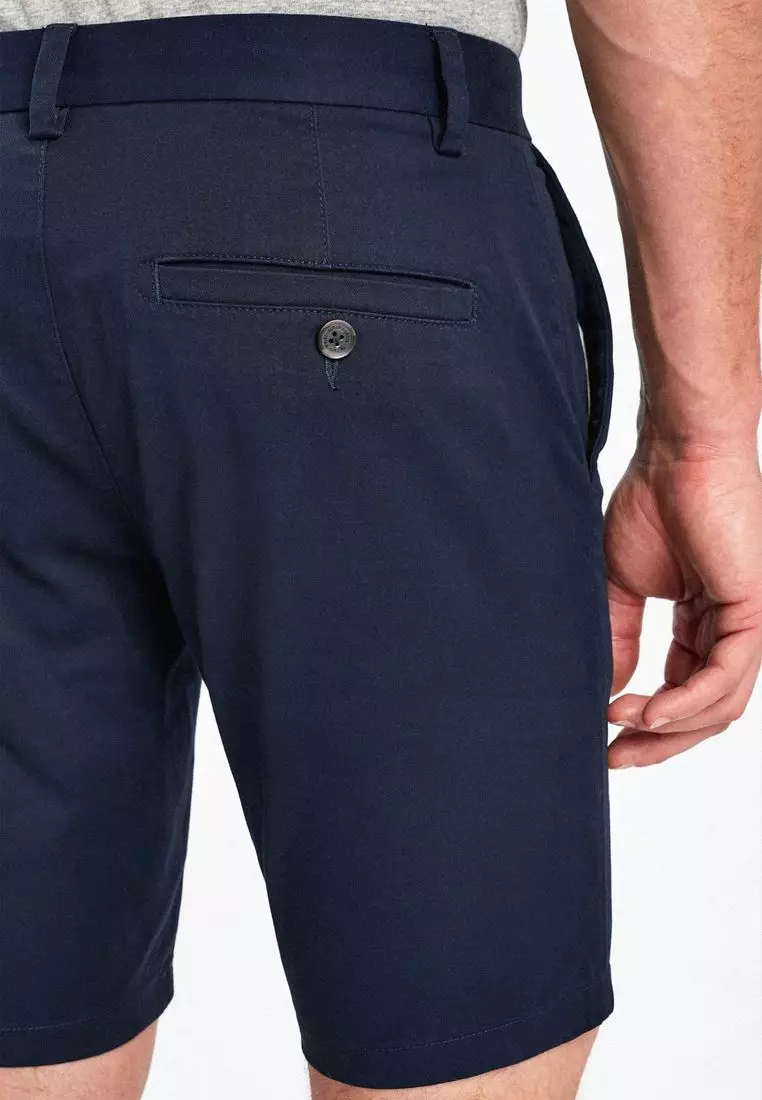 Next navy cheap chino shorts