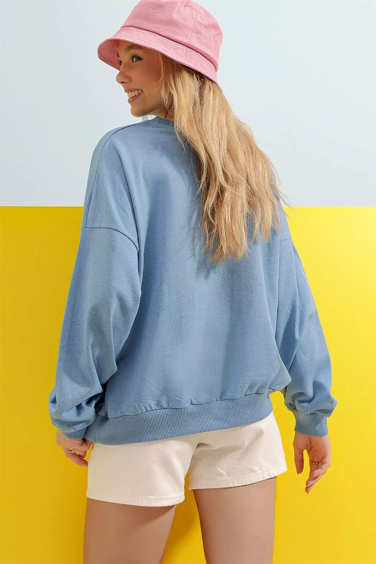 Buy Alacati Sky Blue Sweatshirt 2024 Online | ZALORA