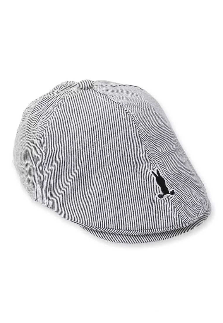 Otieno Topi Beret Anak Pria Motif Rabbit Baby Boy Kid Hat Material Cotton ORIGINAL - Black