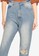 MISSGUIDED blue Riot Single Busted Knee Mom Jeans 0909FAAF61A654GS_3