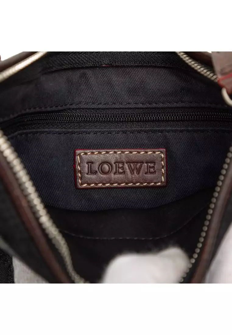 Pre-Loved Loewe Anagram Canvas Crossbody