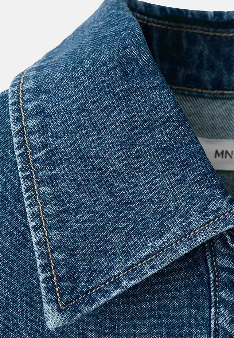 Denim Blouse With Pockets