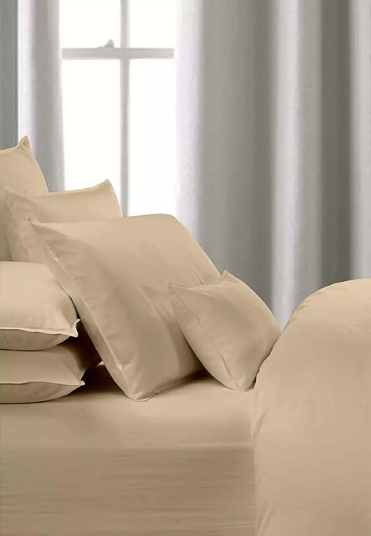 Buy Grand Atelier Camel 1000TC 100 Egyptian Cotton Sateen Pillowcases