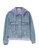 A-IN GIRLS blue and purple Fashion Stitching Hooded Denim Jacket 0D576AA68F4554GS_4