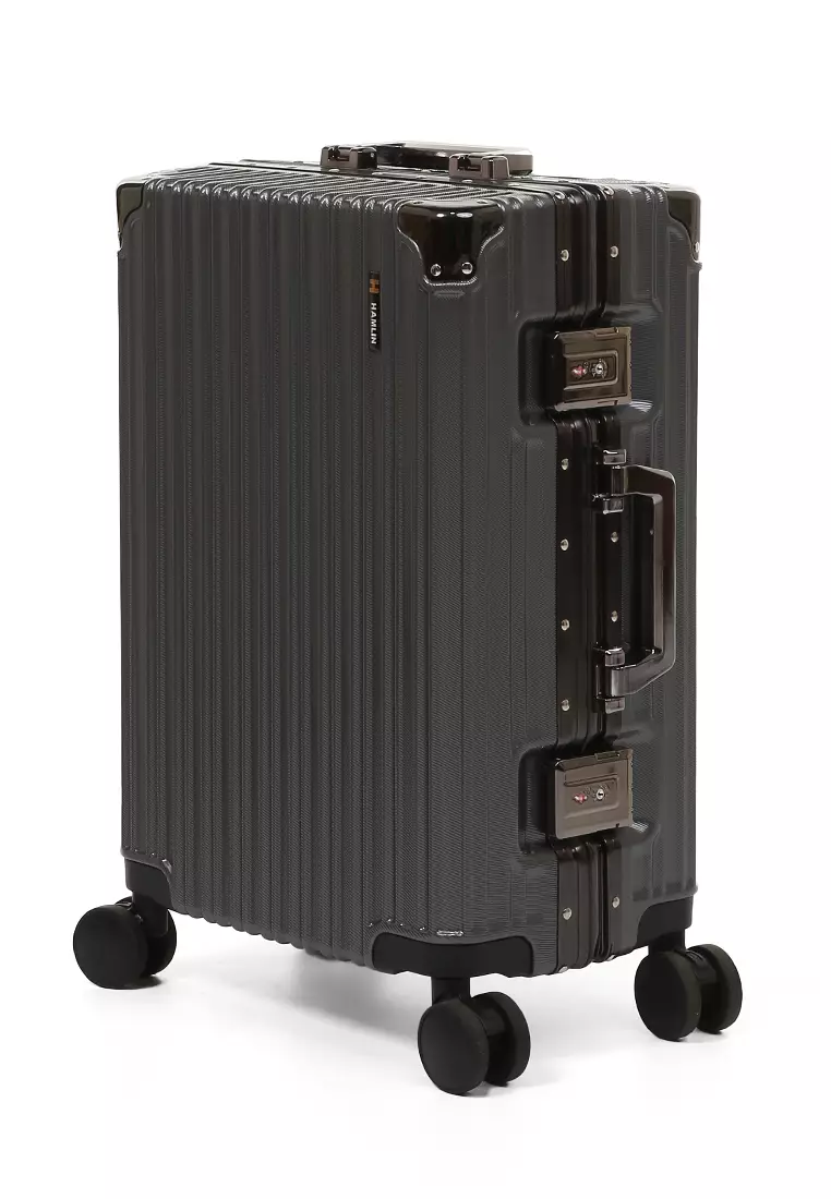 Carlton Koper Alumunium Frame Size 20 Inch Suitcase Unisex TSA Lock Material Polycarbonate ORIGINAL - Gray