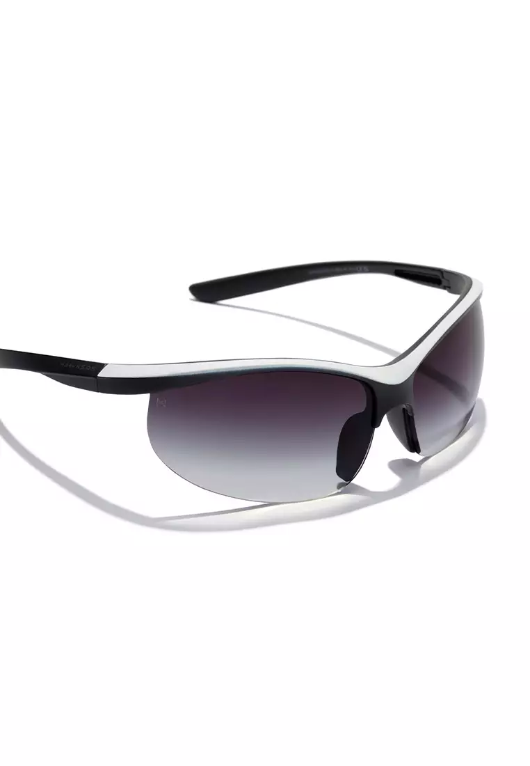 HAWKERS White Black Iron Radiante Sunglasses For Men And Women, Unisex. Official Product Designed In Spain