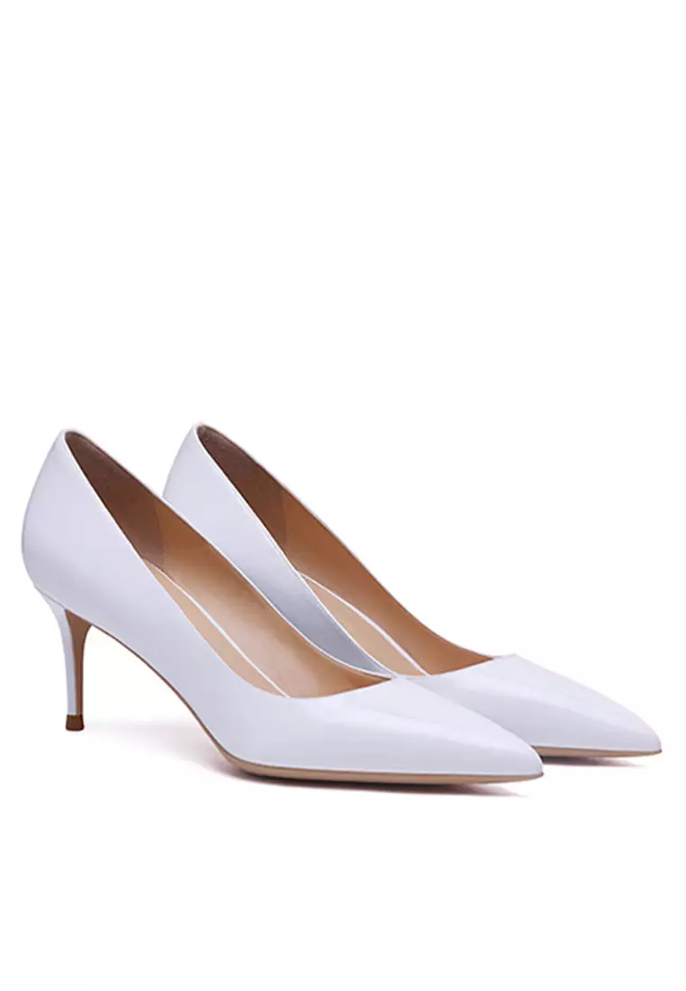 6CM Faux Patent Pointed High Heel Shoes HZL160