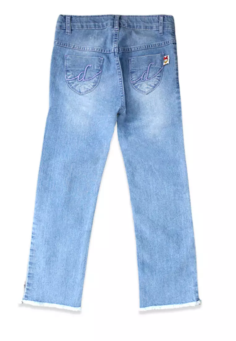 Jeans/ Celana Denim Lurus Anak Perempuan Blue/ Daisy Always Trending