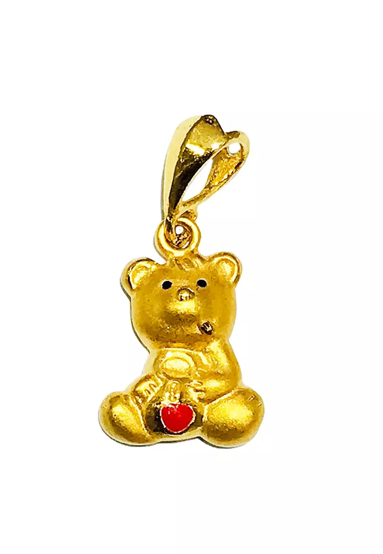 Gold sale bear pendant