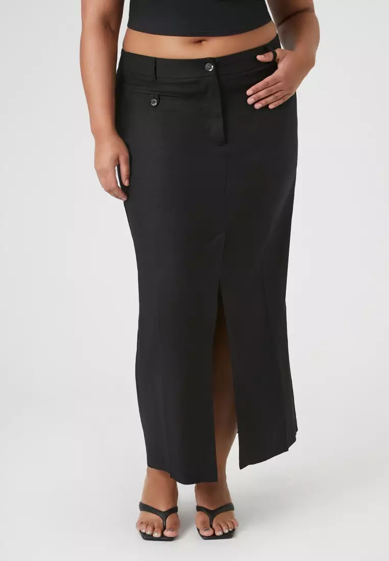 Forever 21 plus size black skirt shop