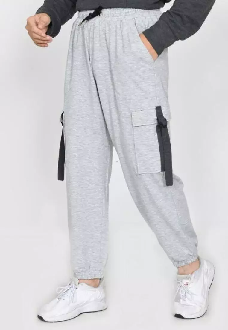 BUY 1 GET 1 FREE Jogger Cargo Pants [Dark Grey-Misty]