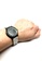 EGLANTINE black and silver EGLANTINE® Paname 40mm Unisex IP Black Alloy case Quartz Watch, black dial on Steel Bracelet 394EAACF449397GS_5