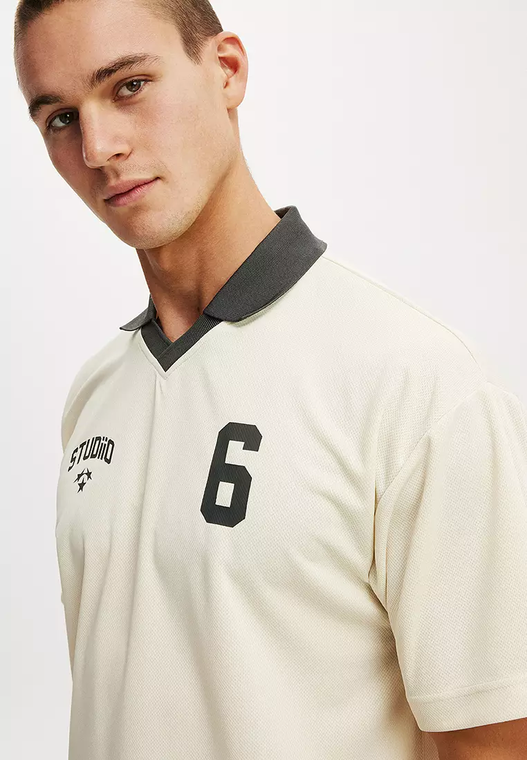 Cropped Sports Jersey Top