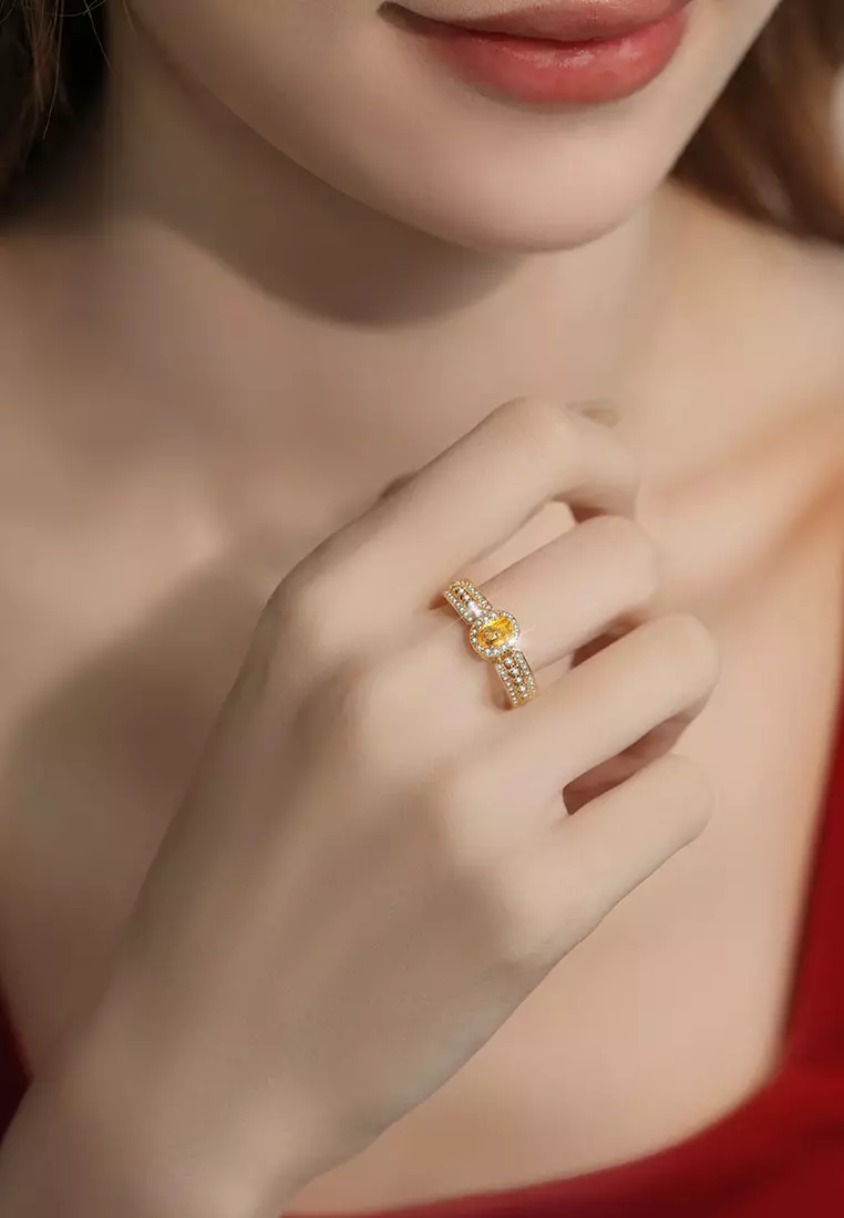Cincin Wanita Perhiasan Mewah Korea Berlian Cincin Cewek Original Free Size Anti Luntur
