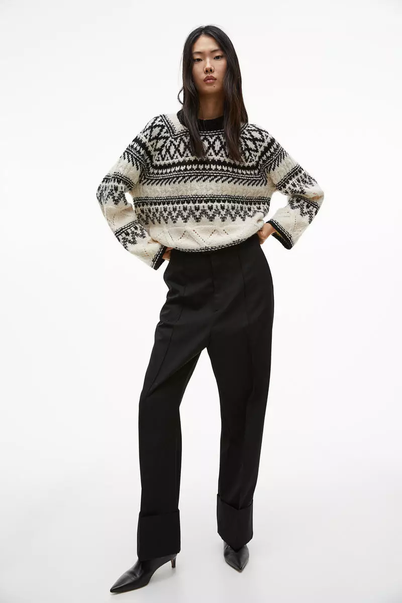 Jacquard-knit jumper