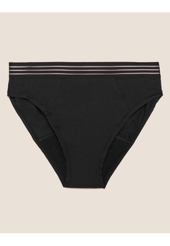 MARKS & SPENCER black M&S High Absorbency High Leg Period Knickers 50A09US641D12BGS_1