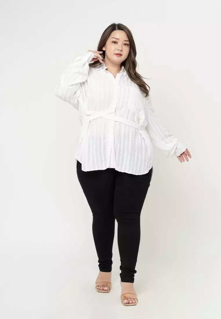 Plus Size Shirt Trixie White