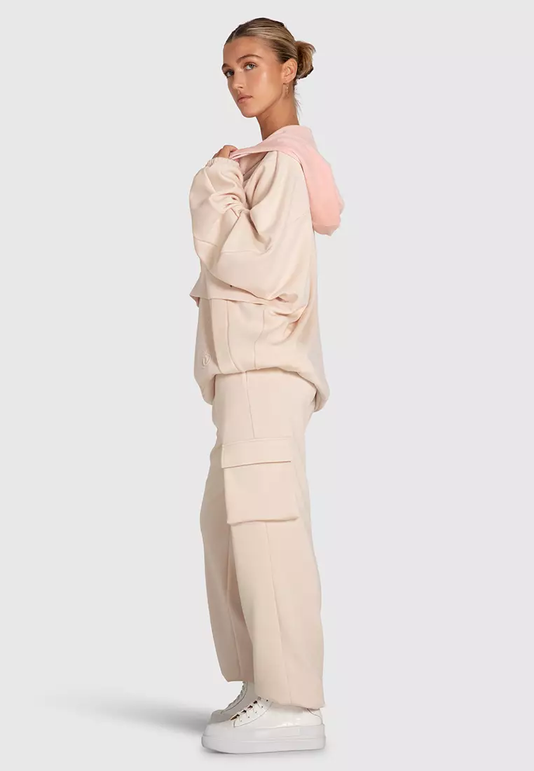 Belle & Bloom Best Of Me Panelled Hoodie in Cream