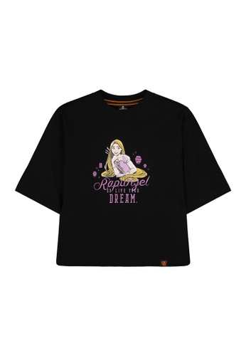 Beast Kingdom multi Beast Kingdom Disney Princess Series: Rapunzel Women T-Shirts (Black) ADDF9AABEF3899GS_1