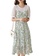 OUNIXUE multi Fashion Pearl Neck Floral Dress 03ADAAAEDFA587GS_1