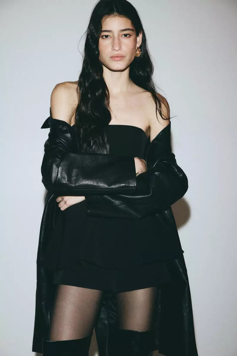 Bandeau peplum playsuit
