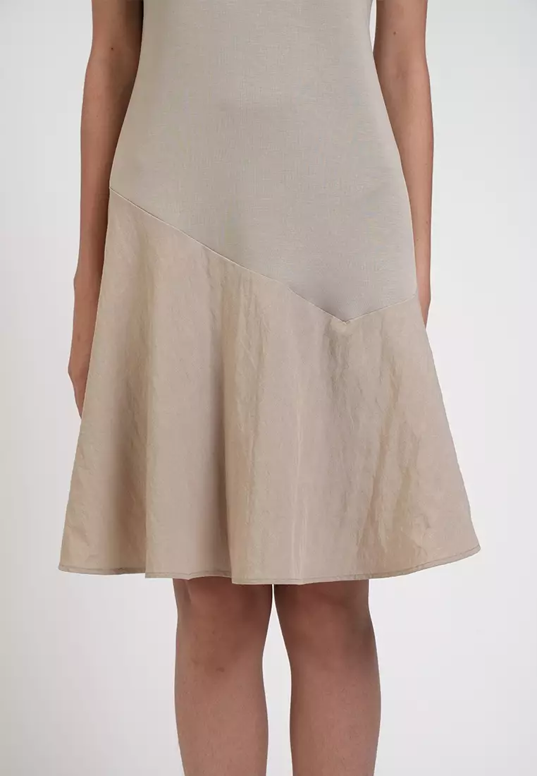 Crystal Modern Diagonal Seam A-Line Dress