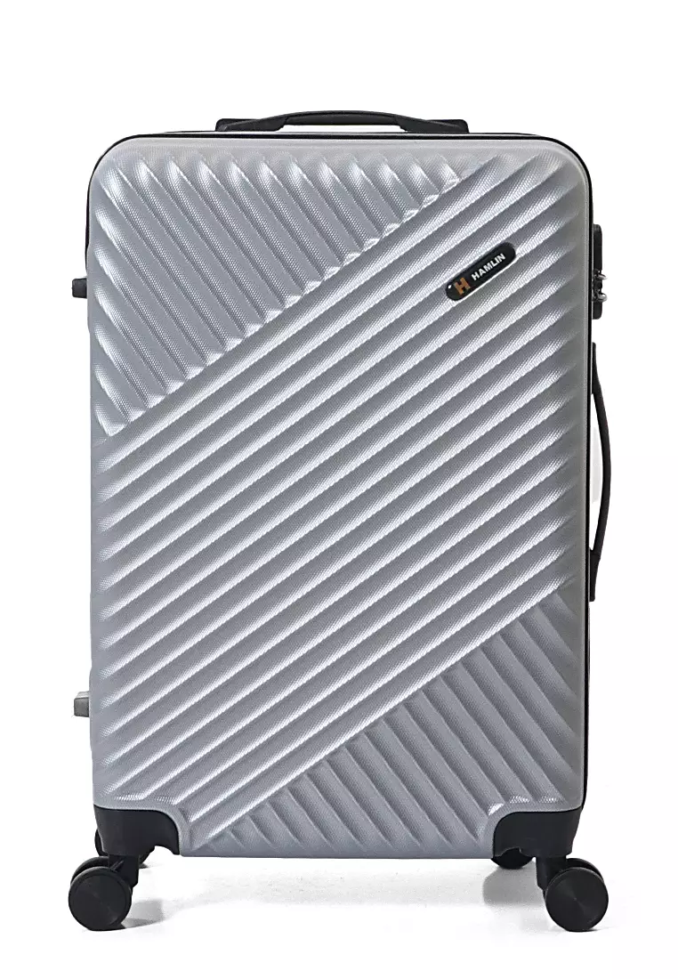 Isvara Tas Koper One Set Unisex Large Compartment Suitcase Number Code Locking ORIGINAL - Light Grey