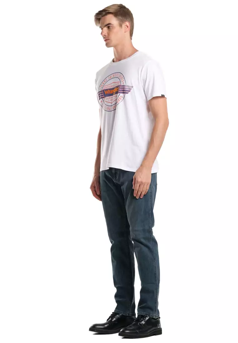 Classic Logo T-Shirt for Men in White Color