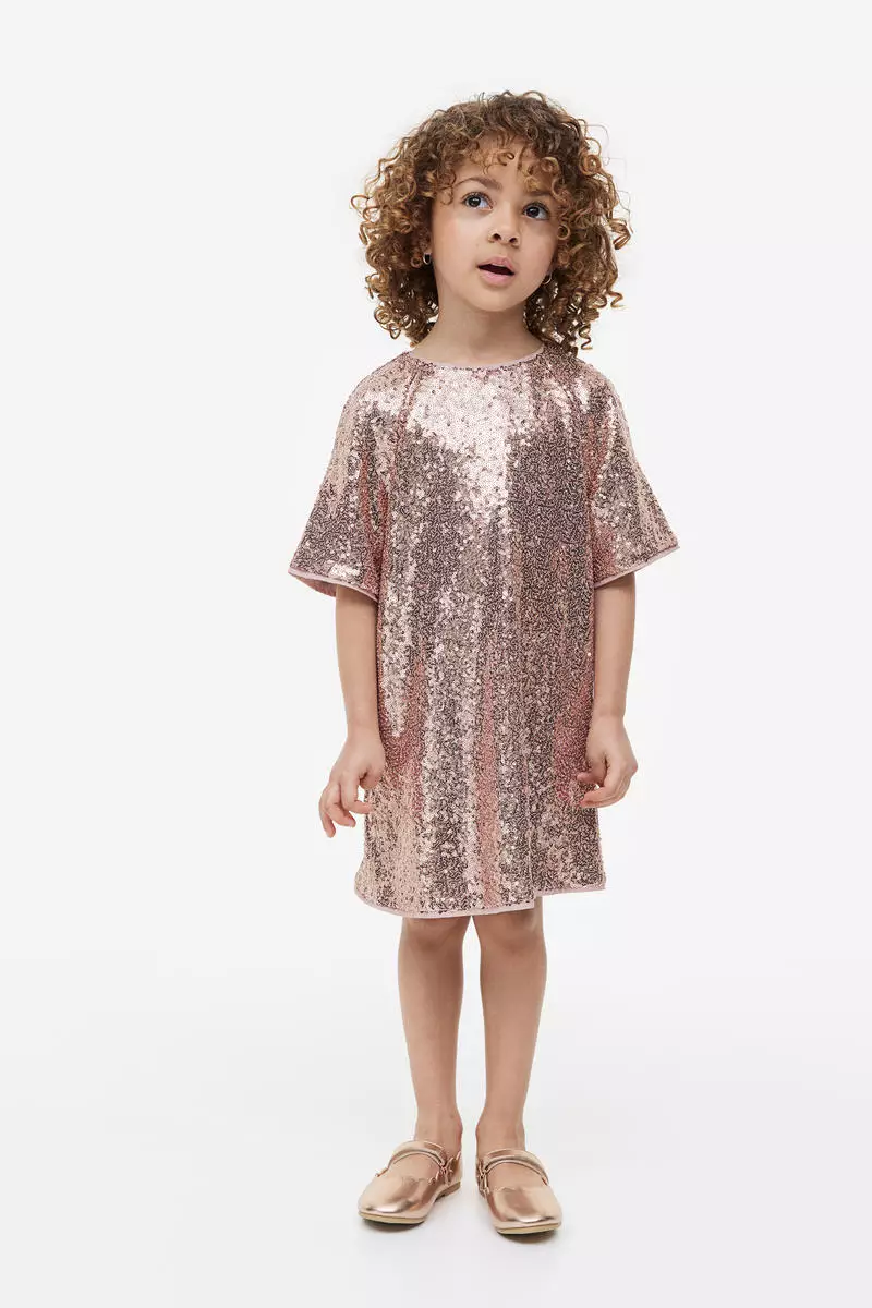 Rose gold hot sale dress h&m